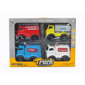 Набор инерционных машинок Mini City Haulers (спецтехника) 4 шт.