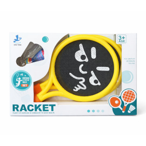 Set de joacă pentru badminton și tenis de masă, galben