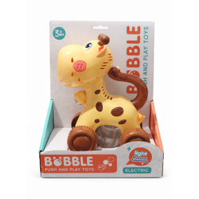 Игрушка-каталка "Жираф" с мыльными пузырями, со светом