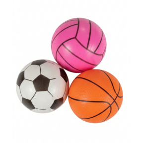 Набор резиновых мячей 8 см, 3 шт., футбол, баскетбол, волейбол
