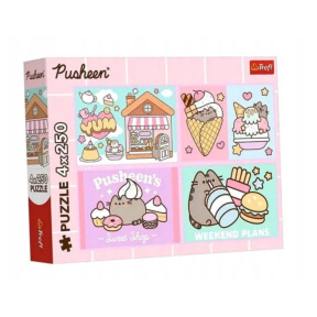Puzzle Trefl Meet the Pusheen, 4 puzzle-uri a câte 250 de piese