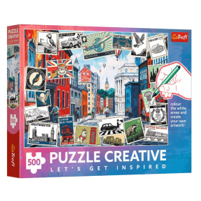 Puzzle Trefl Creative Salutări din Londra, 500 piese