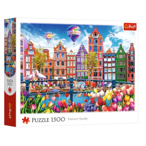 Puzzle Trefl Colourful Amsterdam, 1500 piese
