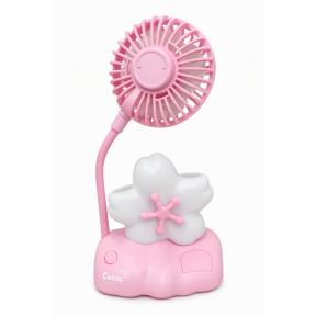 Портативный ночник с вентилятором, розовый