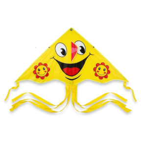 Воздушный змей "Улыбка", желтый