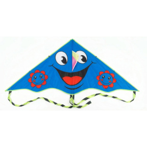 Воздушный змей "Улыбка", синий