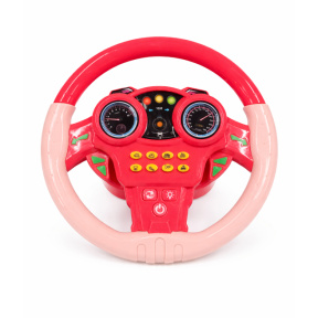 Руль многофункциональный (свет, звук), розовый