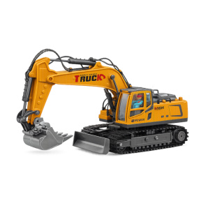 Экскаватор на радиоуправлении Alloy Truck с паром, желтый