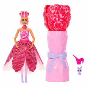 Papusa Barbie Petal Pop cu aroma de trandafir rosu
